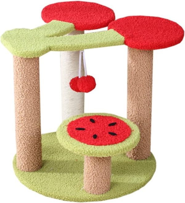 Cat Climbing Cherry Cat Climbing Frame Three-Tier Cat Litter One Cat Frame Cat Toy Cat Scratching Post Pet Supplies Cat Rock Climbing Frame
