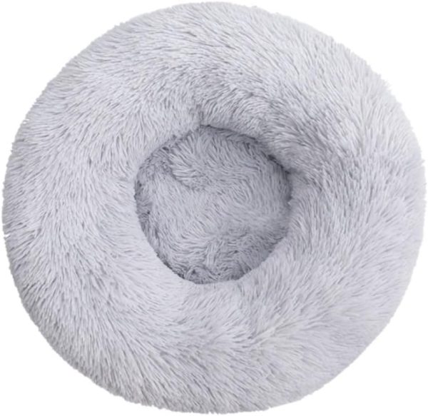 Dog Mattress Pet Bed Gray Dog Comfortable Donut Cuddler Round Kennel Ultra Soft Washable And Cat Comfortable Dog Bed(E,40 * 40 * 20cm)