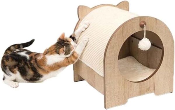 Cat Scratch Bowl, Cat Scratch Post Cat Jumping Platform Climbing Frame Cat Climbing Frame Cat Supplies Cat Indoor Cats Furniture Protector(30x24x21cm)