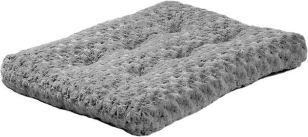 Plush Pet Bed | Ombré Swirl & Cat Bed | Gray 17L x 11W x 1.5H - Inches for Toy Dog Breeds, , 18-Inch